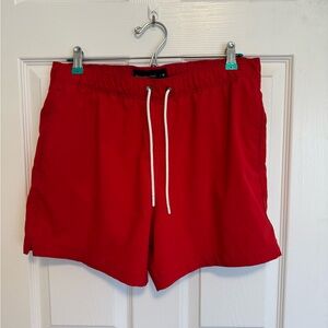 Abercrombie & Fitch red mens swim suit board short trunk